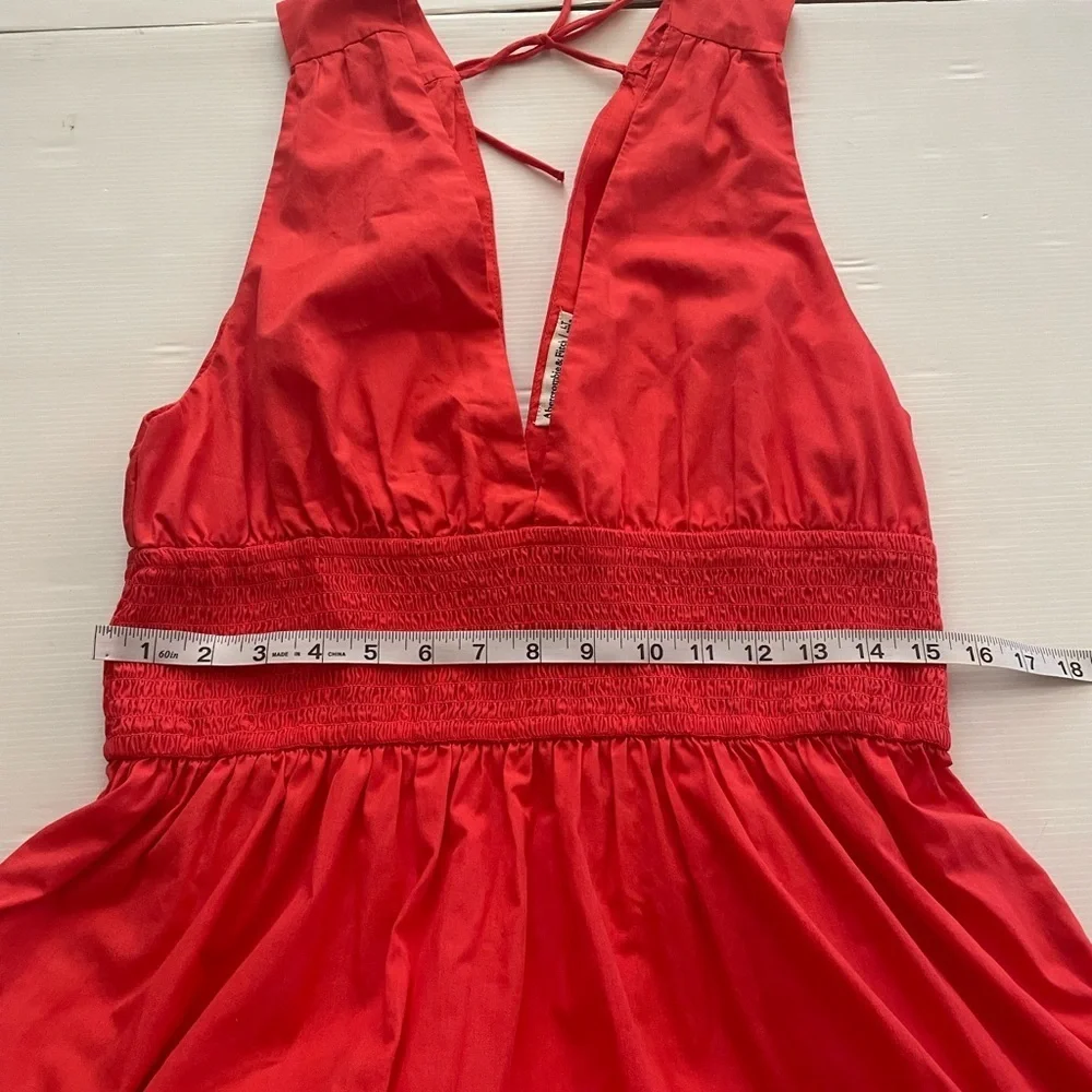 Abercrombie and Fitch Smocked Waist Tiered Midi / Maxi Dress Size LT
